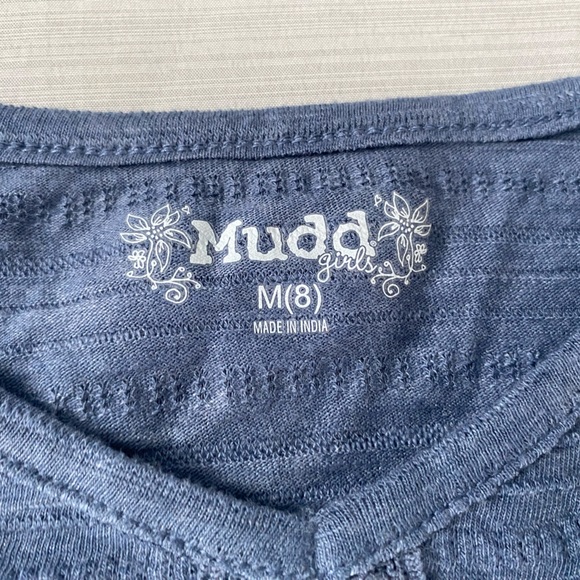 Mudd Size 8 puff sleeves blue shirt - Picture 4 of 6